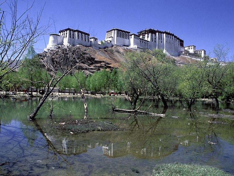 [102] - Potala Palast in Lhasa, Panorama, Rückansicht